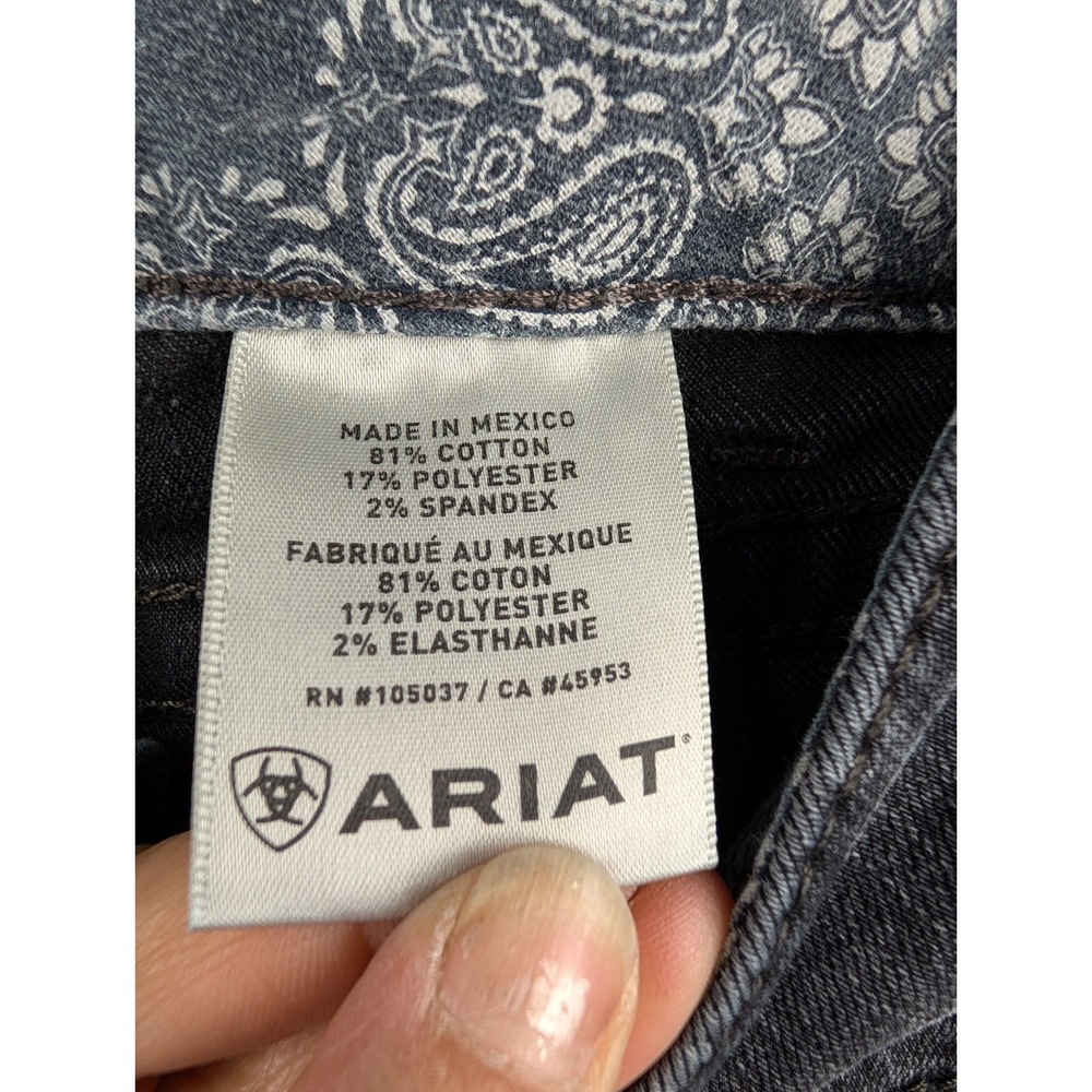 Ariat REAL Denim Womens 27L Black Bootcut Jeans Mid Rise - Picture 7 of 9